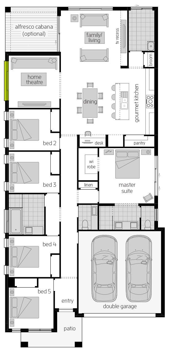 Santa Fe Two floorplan lhs Santa Fe Two floorplan lhs
