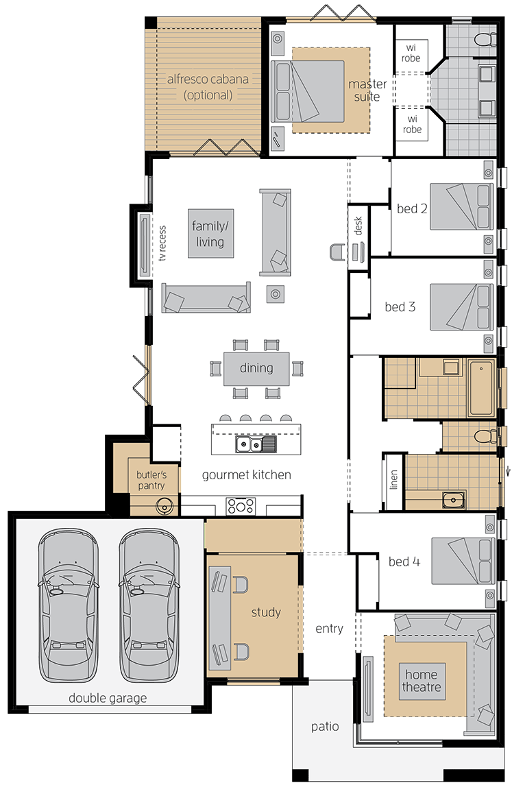 Bordeaux Urban upgrade floorplan lhs Bordeaux Urban upgrade floorplan lhs