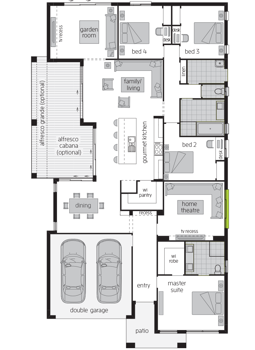 Garden Retreat Open Floor Plans McDonald Jones Homes