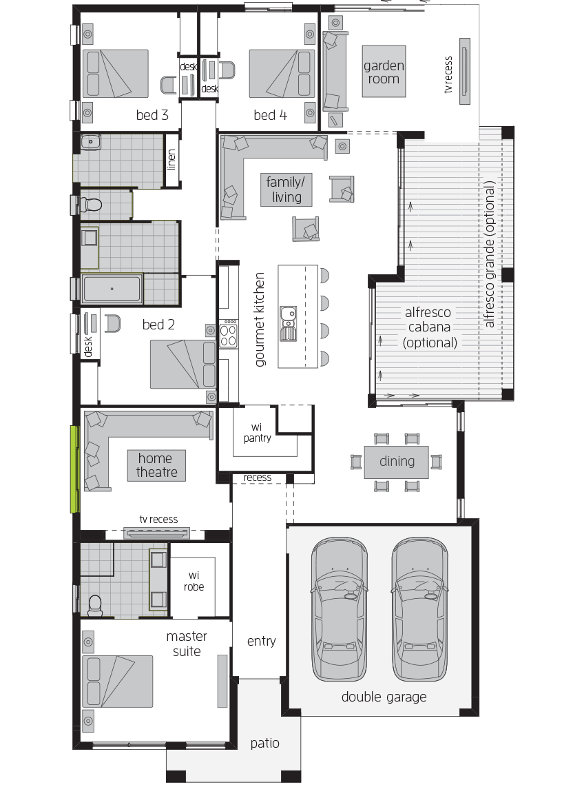 Garden Retreat One floorplan lhs Garden Retreat One floorplan lhs
