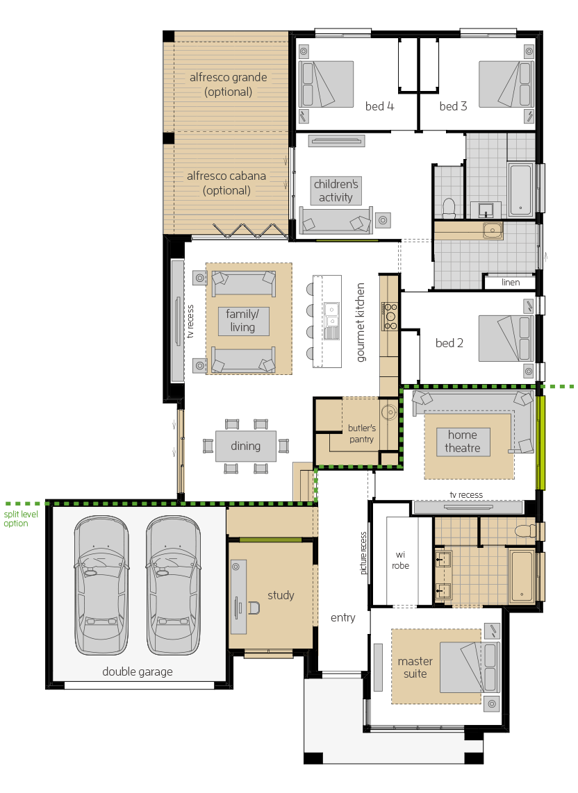 Havana Encore- Single Storey Floor Plan Upgrades Havana Encore- Single Storey Floor Plan Upgrades- McDonald Jones