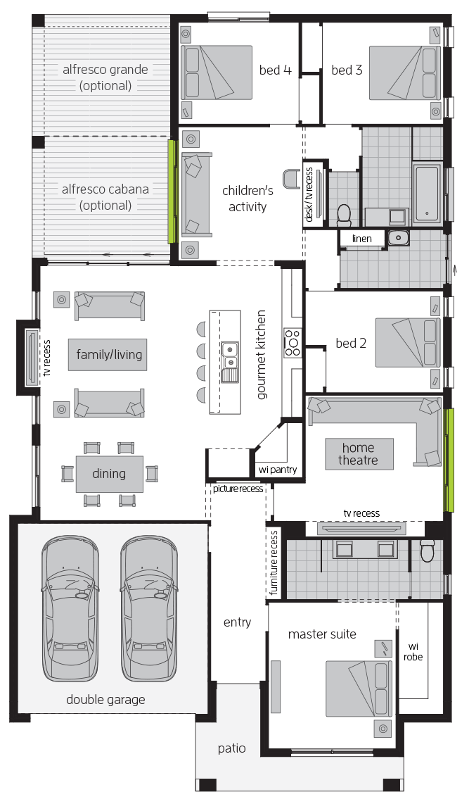 Architectural New Home Designs - Havana Floorplan