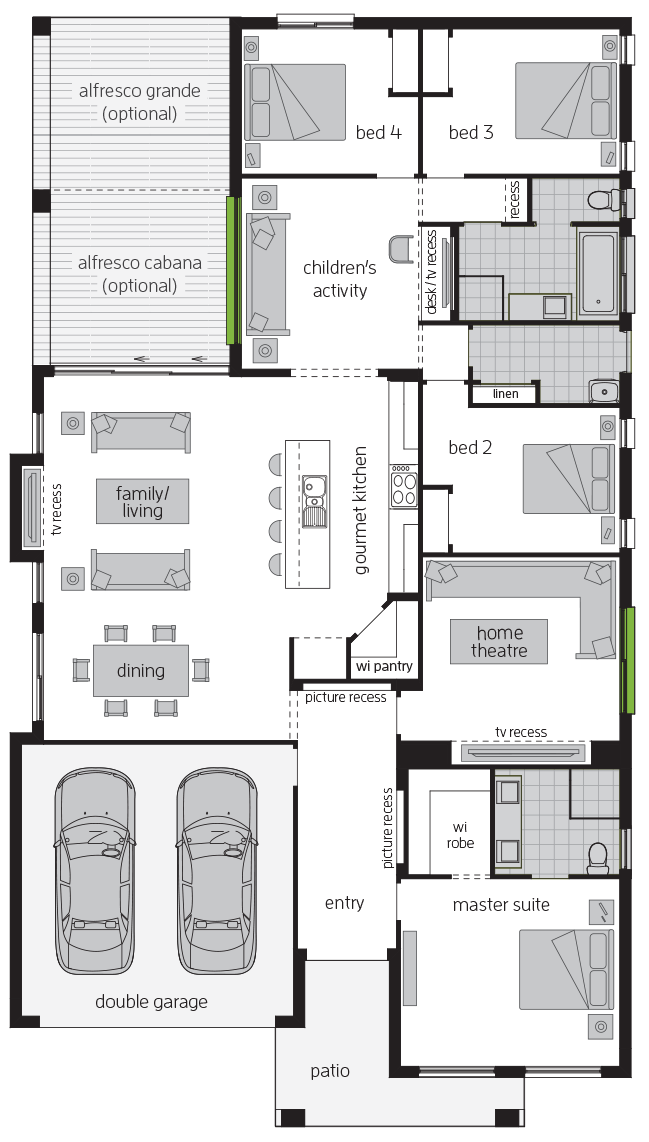 Havana One floorplan lhs Havana One floorplan lhs