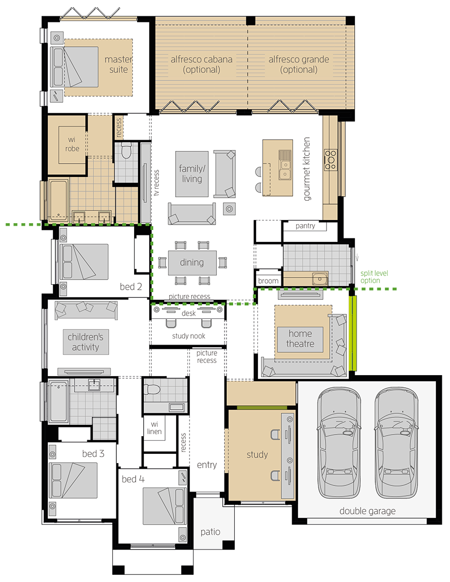 Portifino upgrade floorplan lhs 