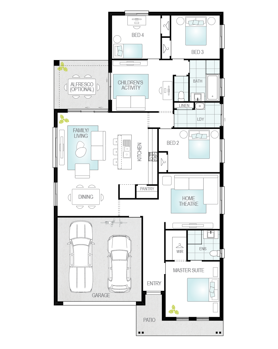 Almeria Two Floor Plan - Almeria Two - McDonald Jones