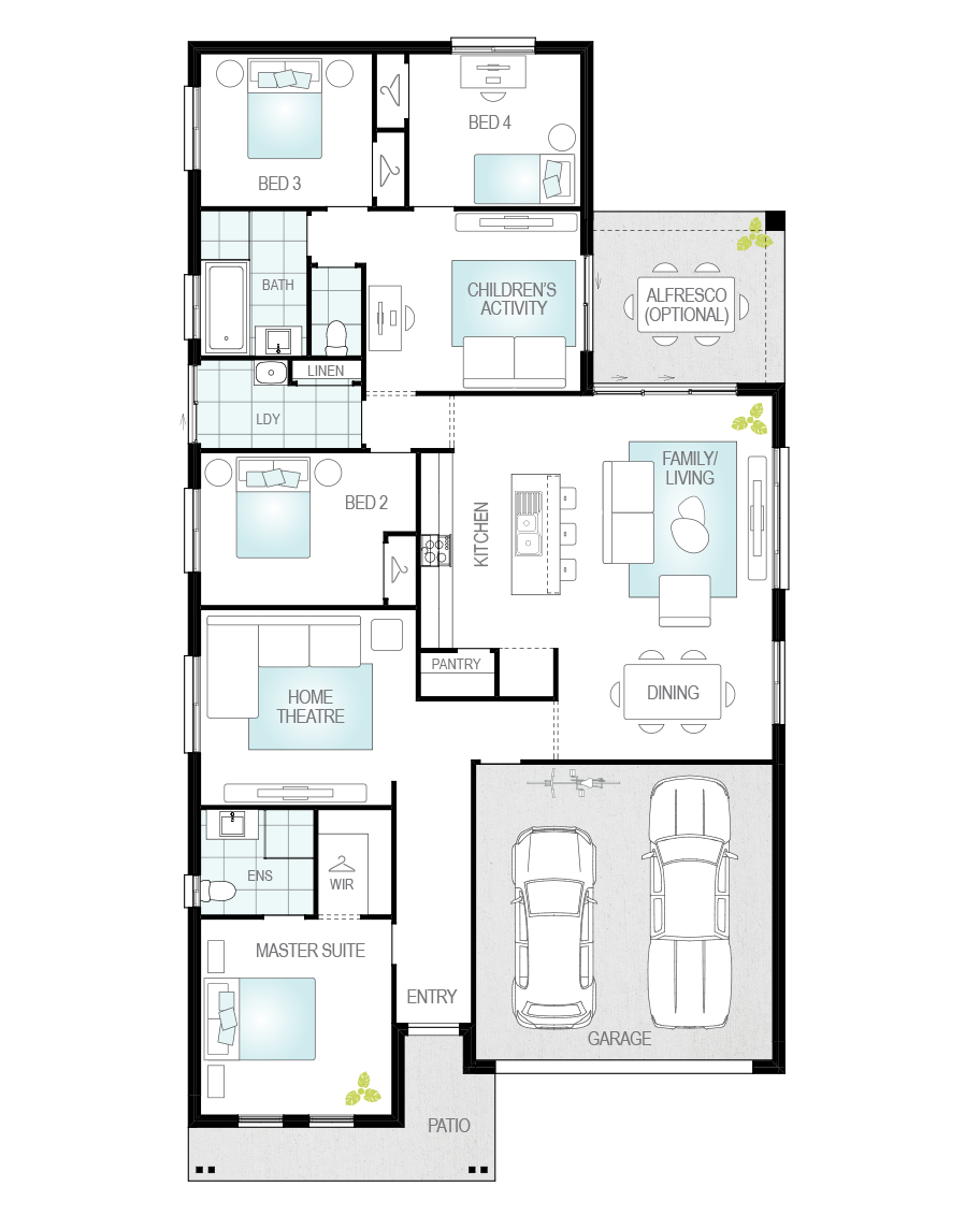 Almeria Two Floor Plan - Almeria Two - McDonald Jones