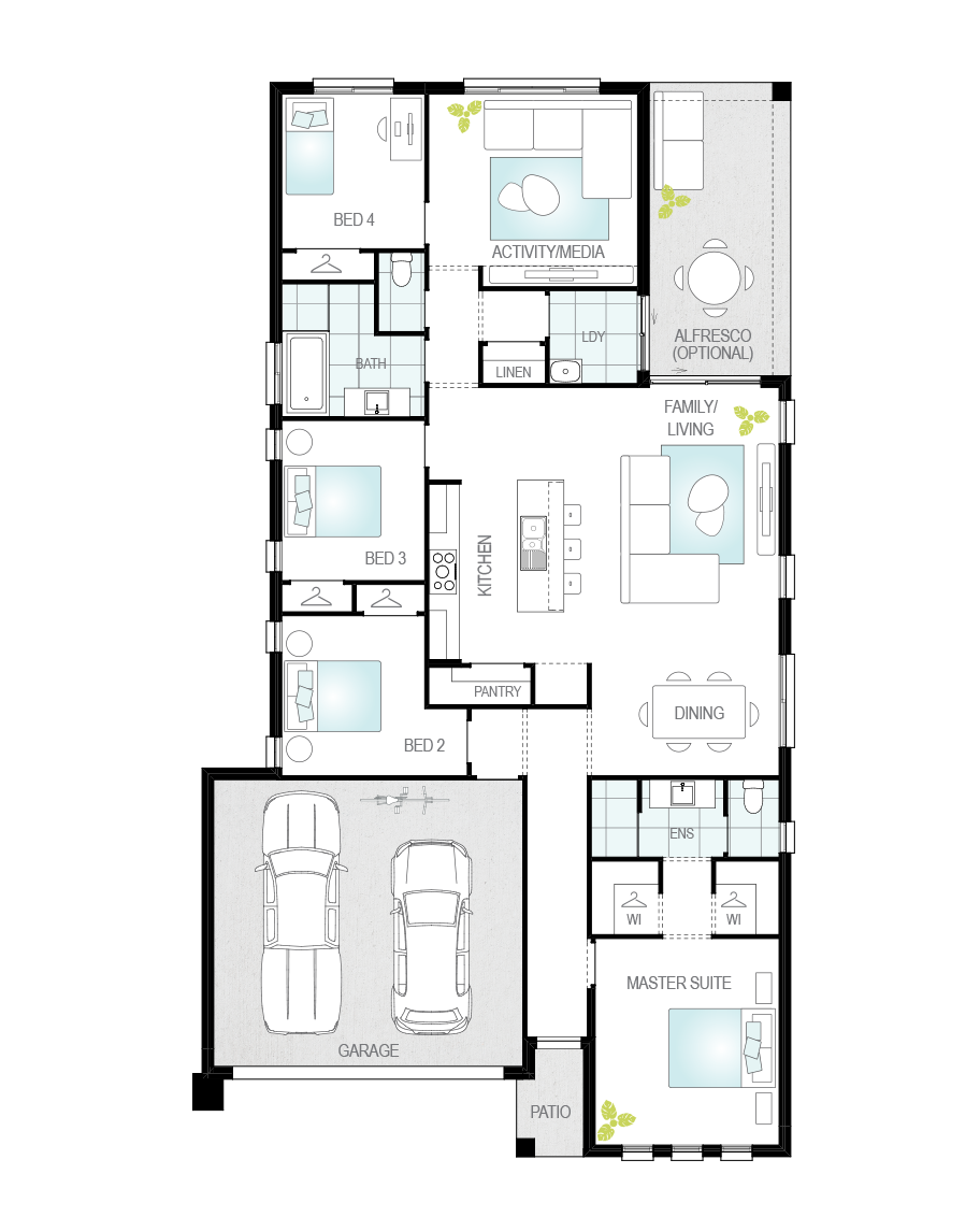 Architectural New Home Designs - Alpina Floor Plan 