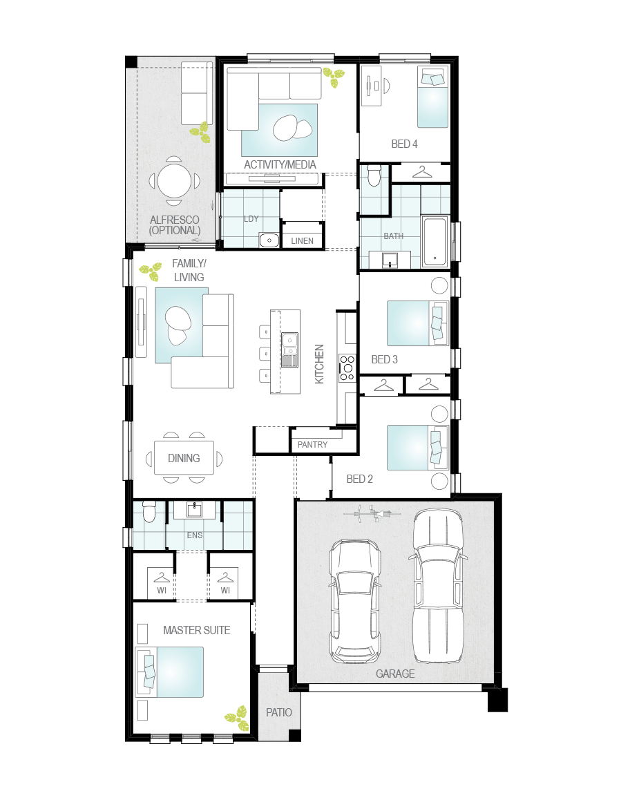 Floor Plan - Alpina - Now Series - Canberra - McDonald Jones