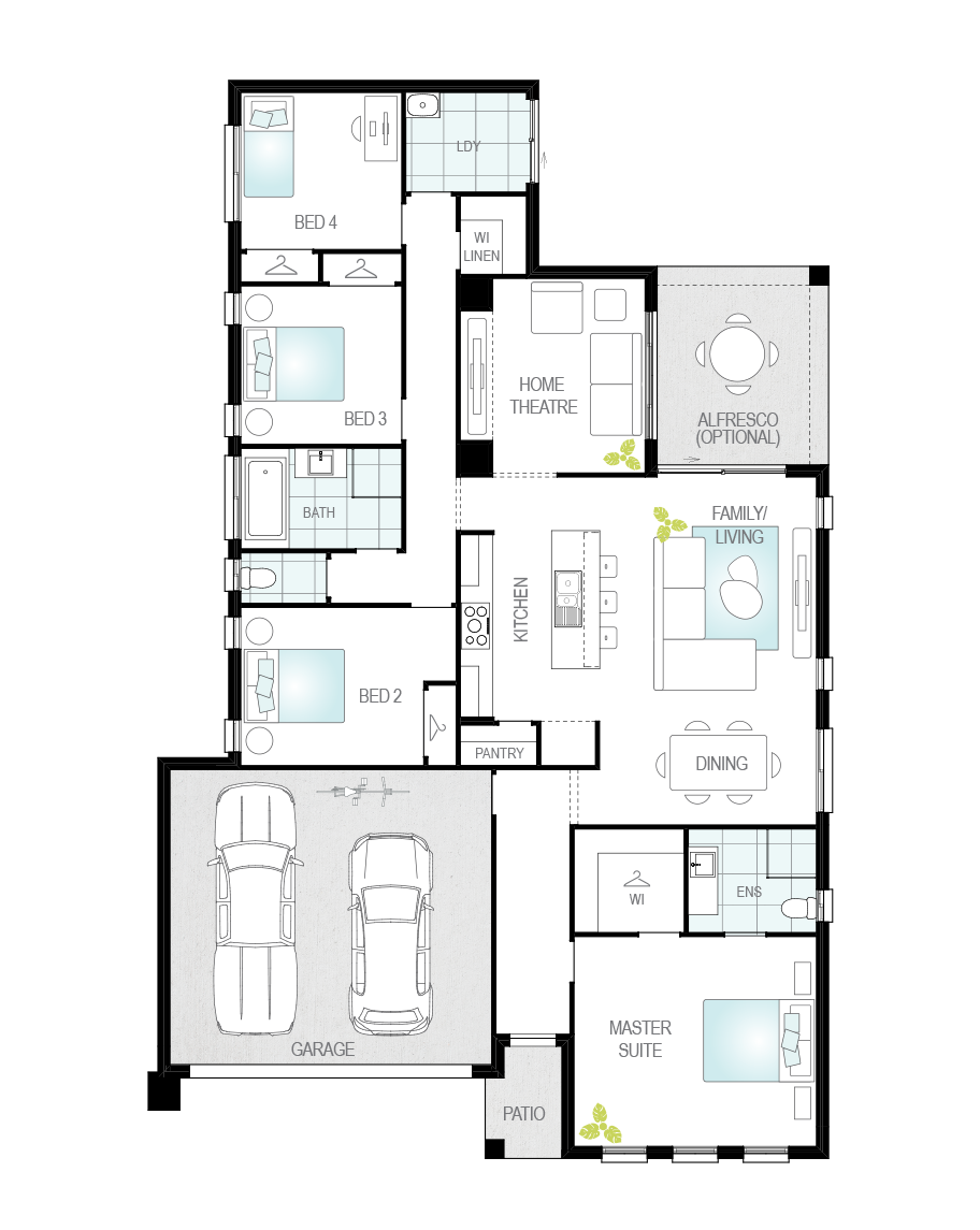 Floor Plan - Aston - Now Series - Canberra - McDonald Jones