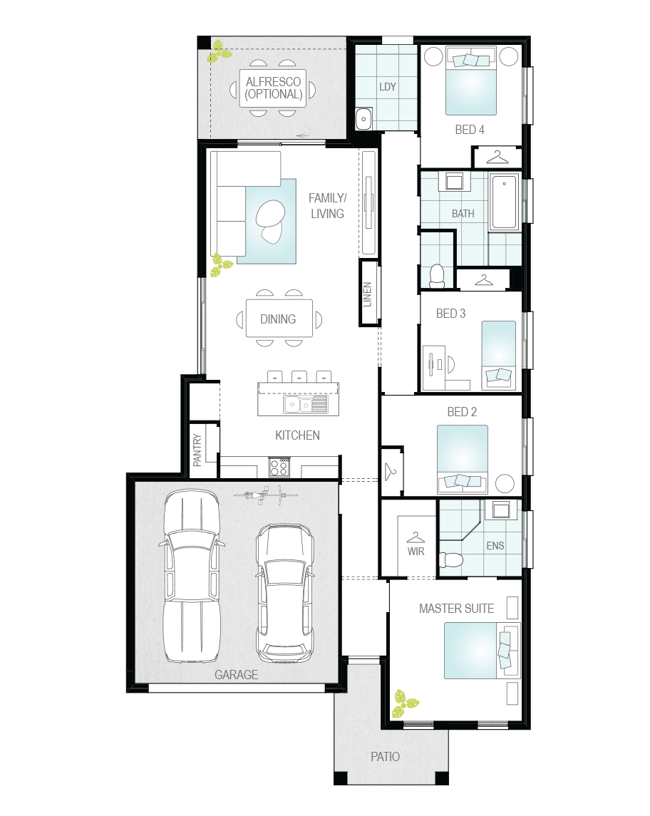 Floor Plan - Benito - Affordable Home Design - McDonald Jones