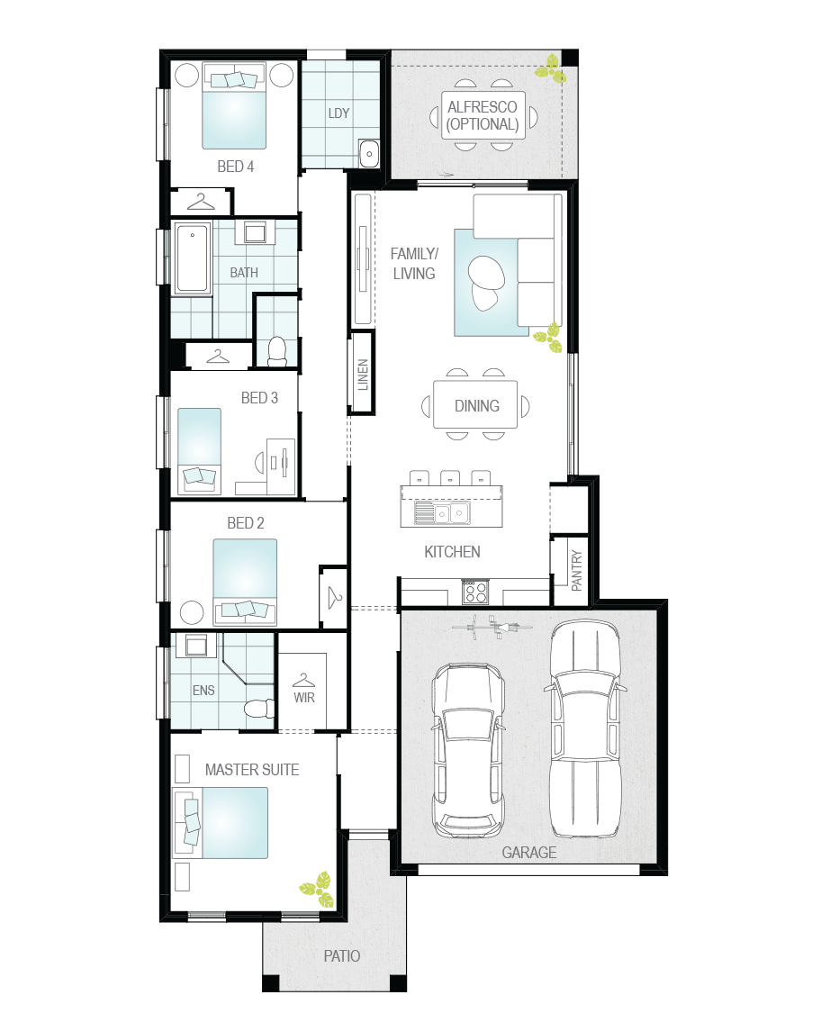 Floor Plan - Benito - Affordable Home Design - McDonald Jones
