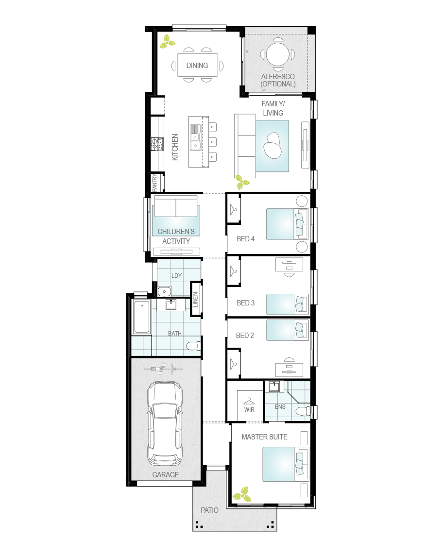 Floor Plan - Camelle One - Affordable Home Design - McDonald Jones