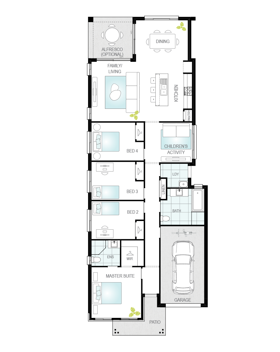 Floor Plan - Camelle One - Affordable Home Design - McDonald Jones