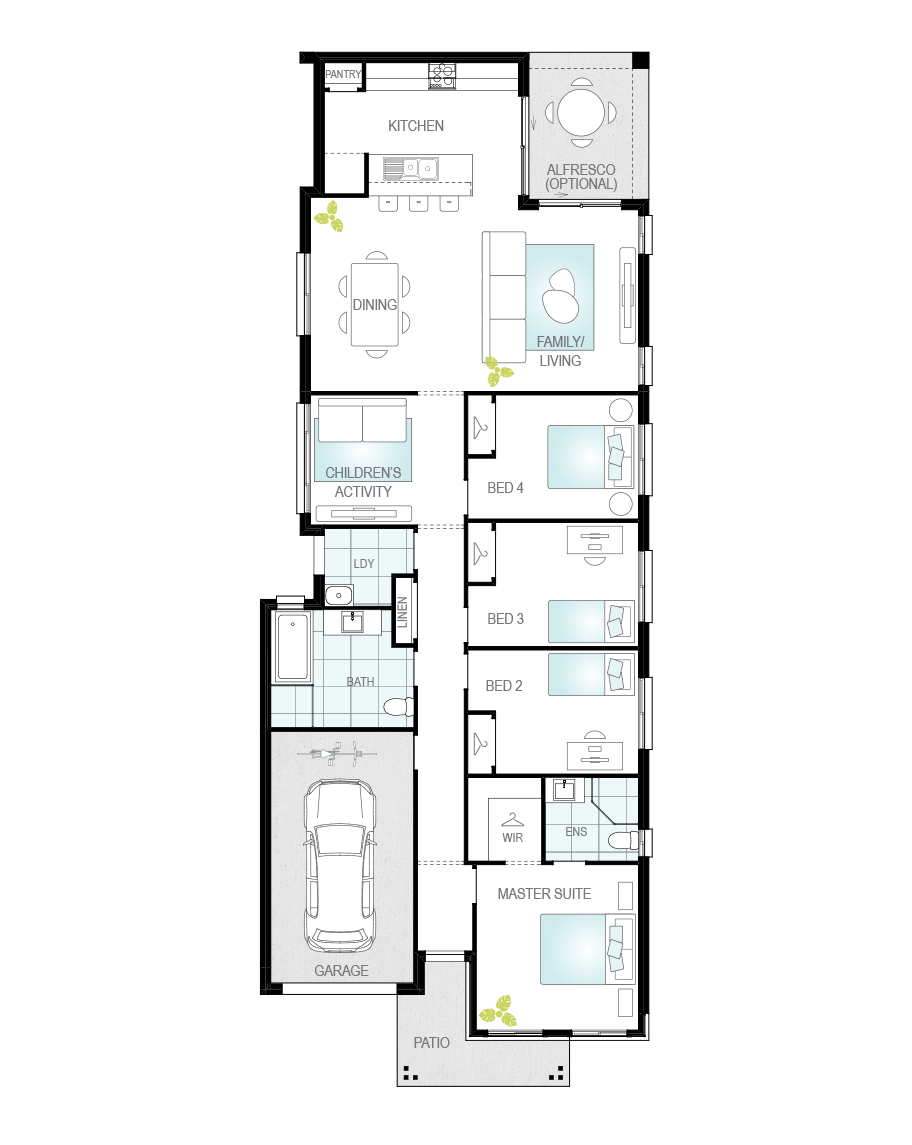 Floor Plan - Camelle Two - Affordable Home Design - McDonald Jones