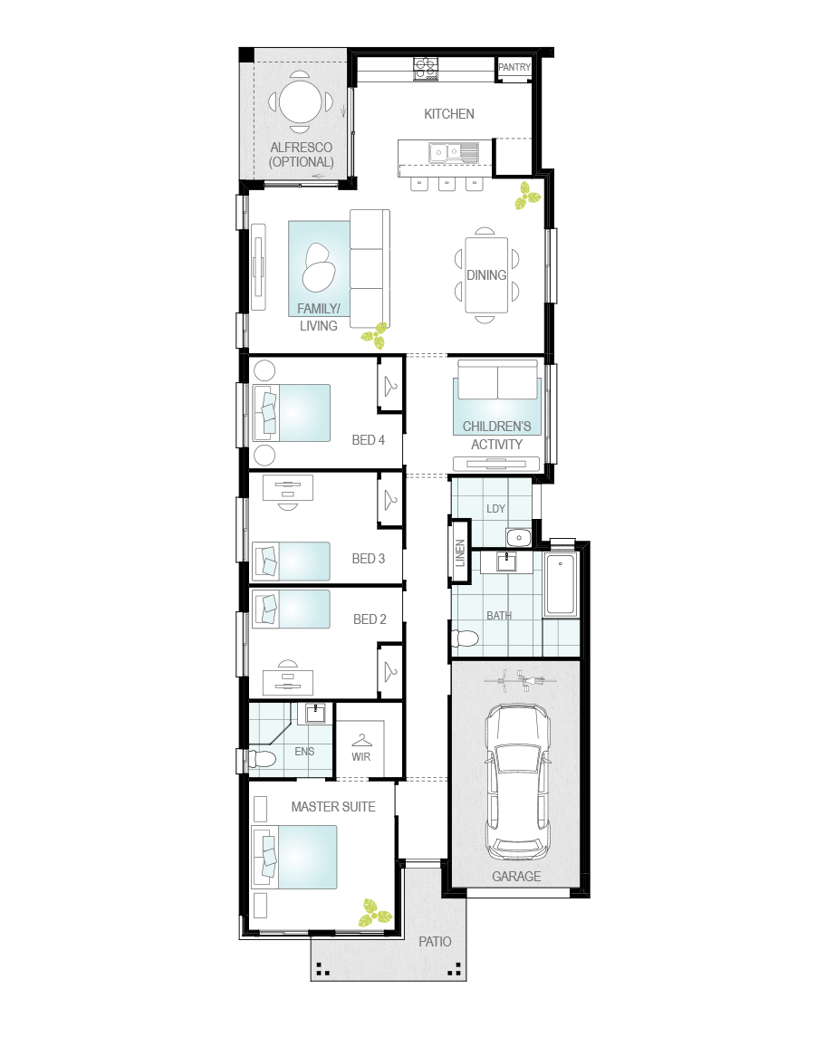 Floor Plan - Camelle Two - Affordable Home Design - McDonald Jones