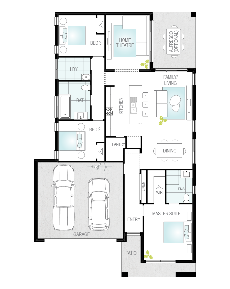 Floor Plan - Lagonda - Now Series - Canberra - McDonald Jones