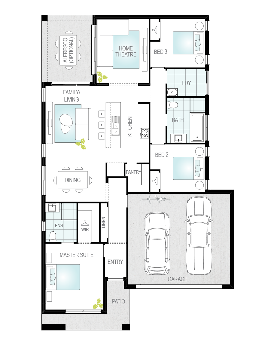 Floor Plan - Lagonda - Now Series - Canberra - McDonald Jones