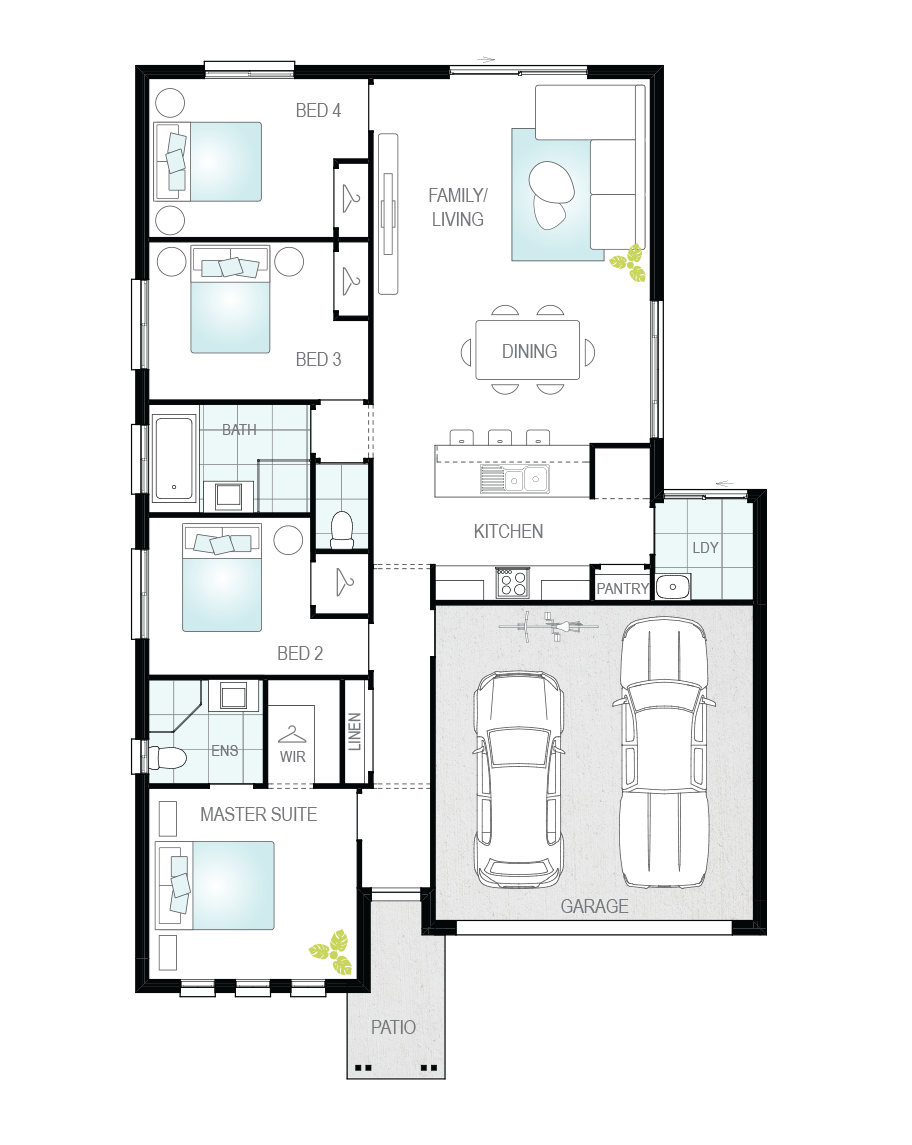 Floor Plan - Lucena Floor Plan - Lucena - Great Value Home - McDonald Jones