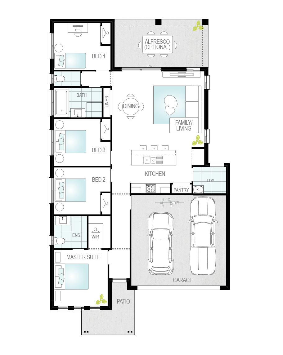 Floor Plan - Marbella Floor Plan - Marbella - Single Storey Home - McDonald Jones