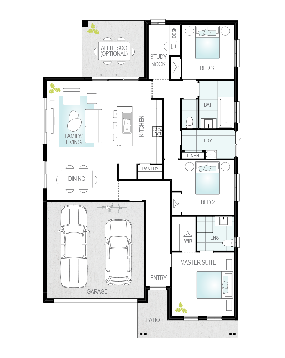 Architectural New Home Designs - Mondello One Floor Plans