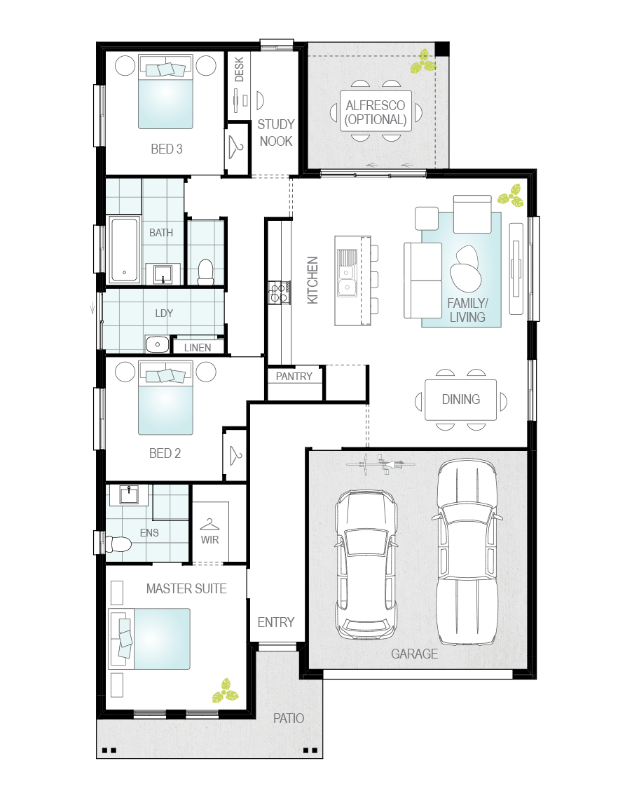 Floor Plan - Mondello - Single Storey Home - McDonald Jones