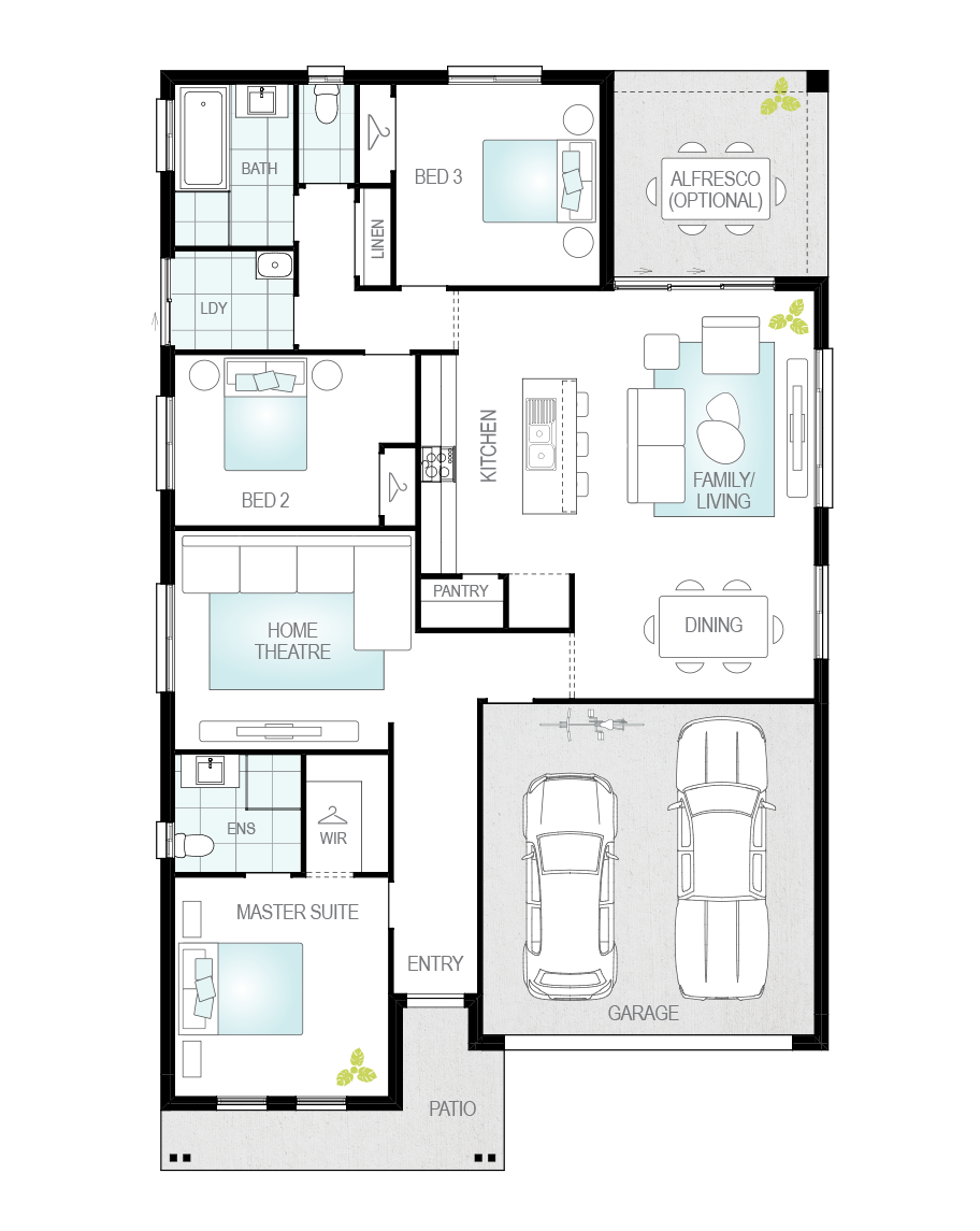 Floor Plan - Mondello - Single Storey Home - McDonald Jones