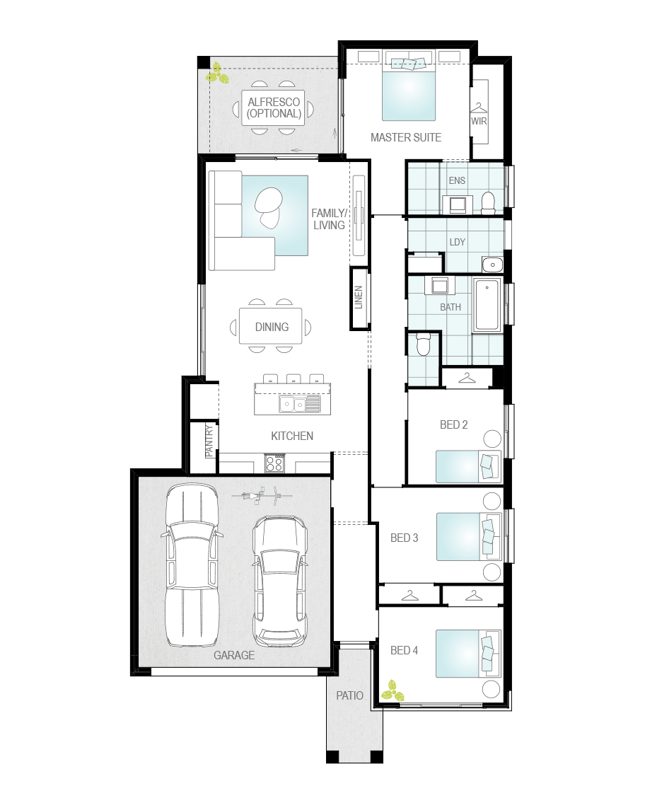 Floor Plan - Peniche - Single Storey Home - McDonald Jones