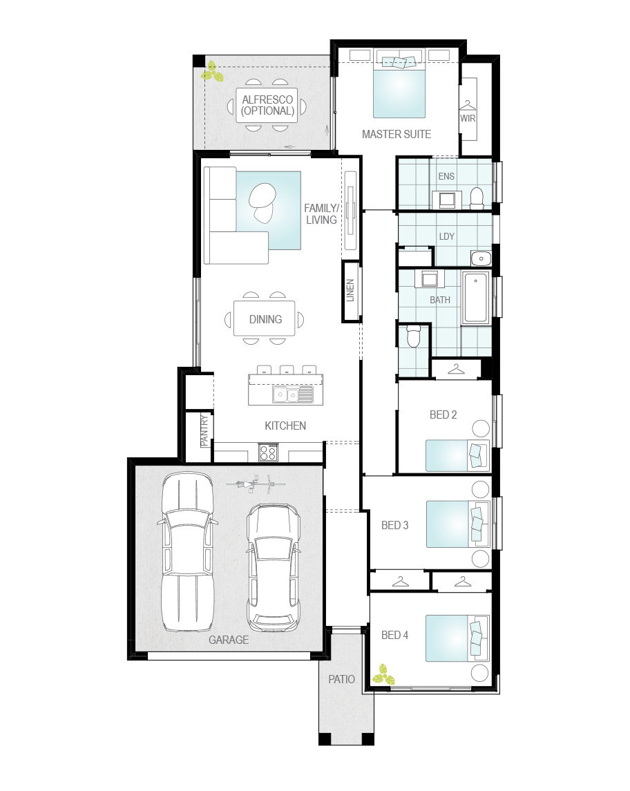 Floor Plan - Peniche Floor Plan - Peniche - Single Storey Home - McDonald Jones