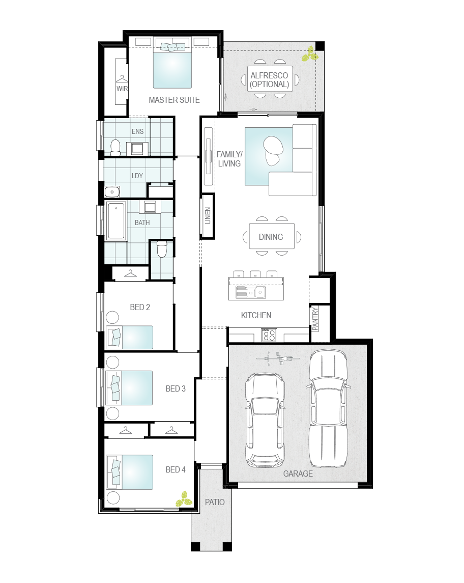 Floor Plan - Peniche - Single Storey Home - McDonald Jones