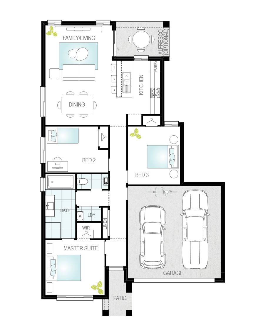 Floor Plan - Tavira One - Single Storey Home - McDonald Jones