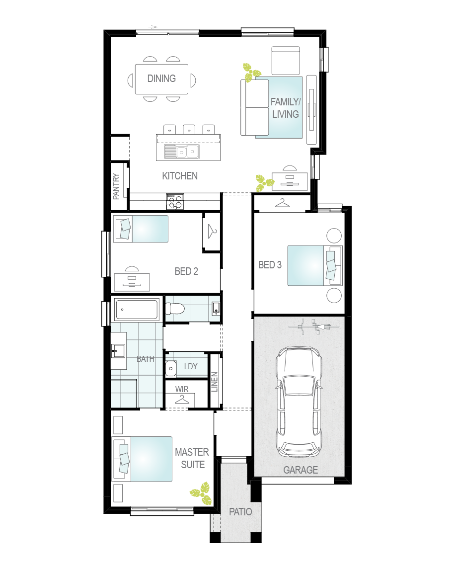 Floor Plan - Tavira Two - Single Storey Home - McDonald Jones