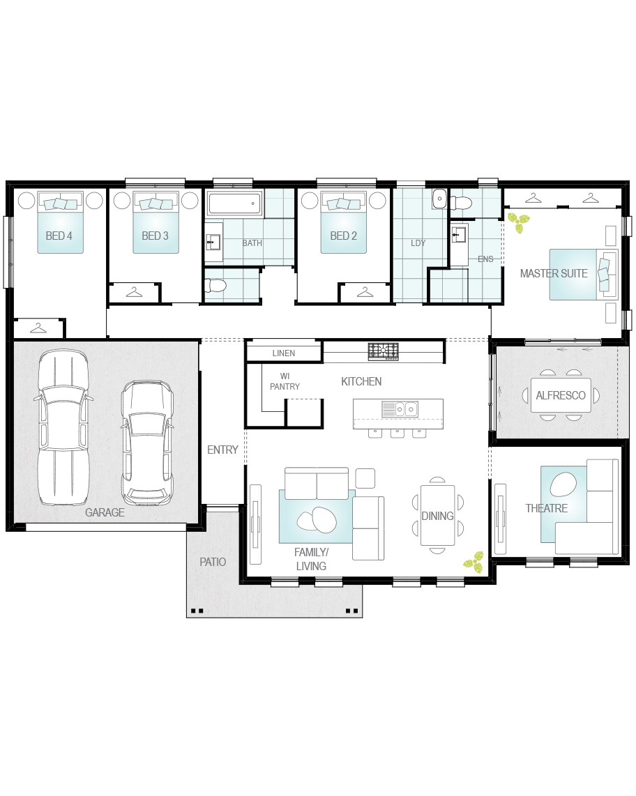 single storey home design montillo floorplan rhs