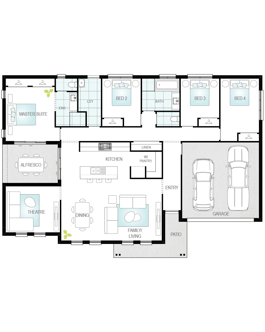 single storey home design montillo floorplan rhs