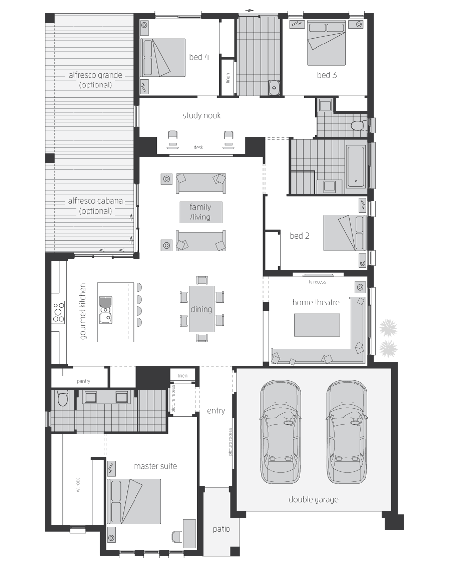 Floor Plan - Belvedere - Home Designs Canberra - McDonald Jones