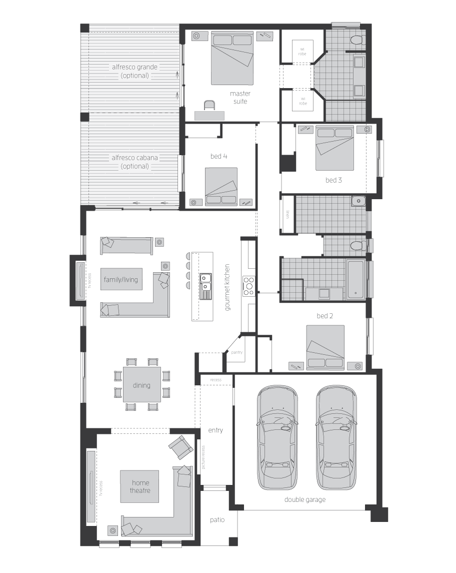 Floor Plan - Lindeman - Home Designs Canberra - McDonald Jones