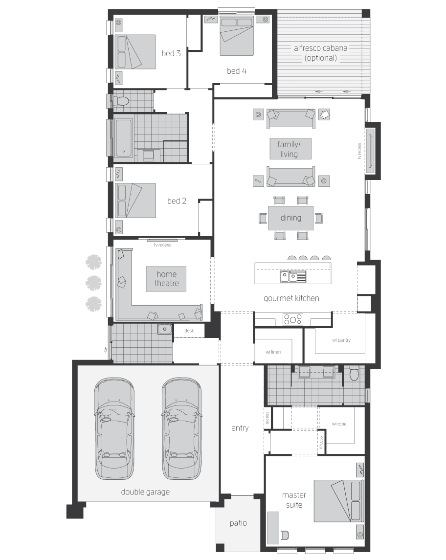 Floor Plan - Sandalford - Home Designs Canberra - McDonald Jones