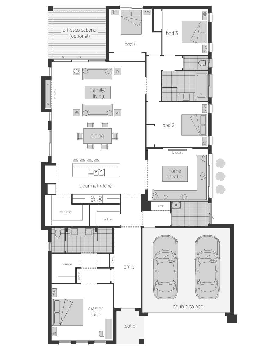 Floor Plan - Sandalford - Home Designs Canberra - McDonald Jones