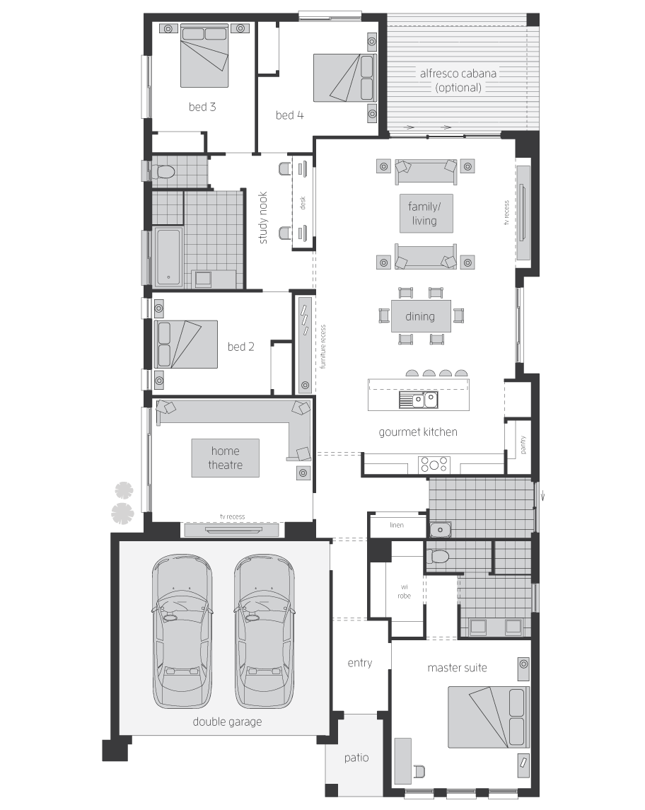 Floor Plan - Taltarni Floor Plan - Taltarni - Home Designs Canberra - McDonald Jones