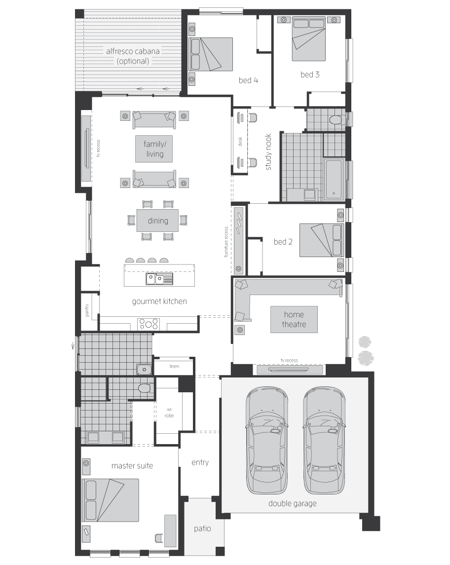 Floor Plan - Taltarni Floor Plan - Taltarni - Home Designs Canberra - McDonald Jones