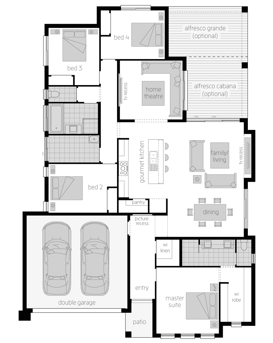 Floor Plan - Stoneleigh Floor Plan - Stoneleigh - Home Designs Canberra - McDonald Jones