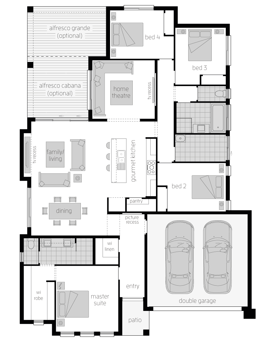 Floor Plan - Stoneleigh - Home Designs Canberra - McDonald Jones