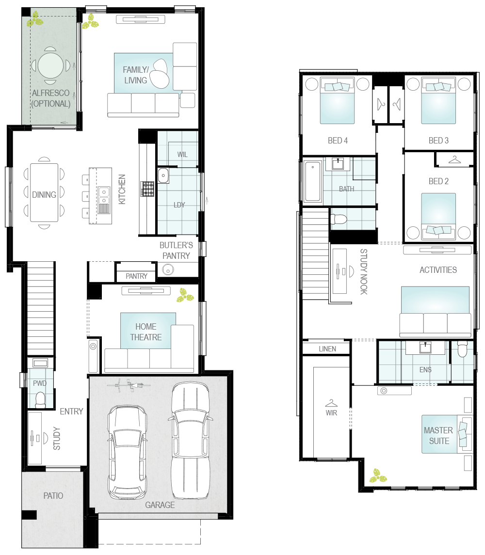 home design beatriz standard floorplan lhs