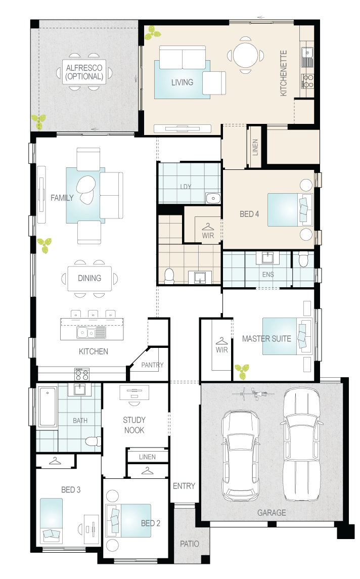 Duo Three- Single Storey Floor Plan- McDonald Jones Duo Three- Single Storey Floor Plan- McDonald Jones