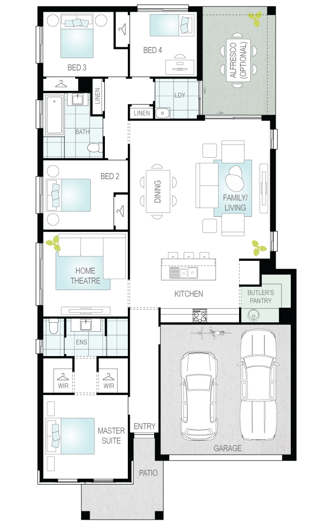 Lucia Three- Single Storey Floor Plan Upgrade Lucia Three- Single Storey Floor Plan Upgrade- McDonald Jones