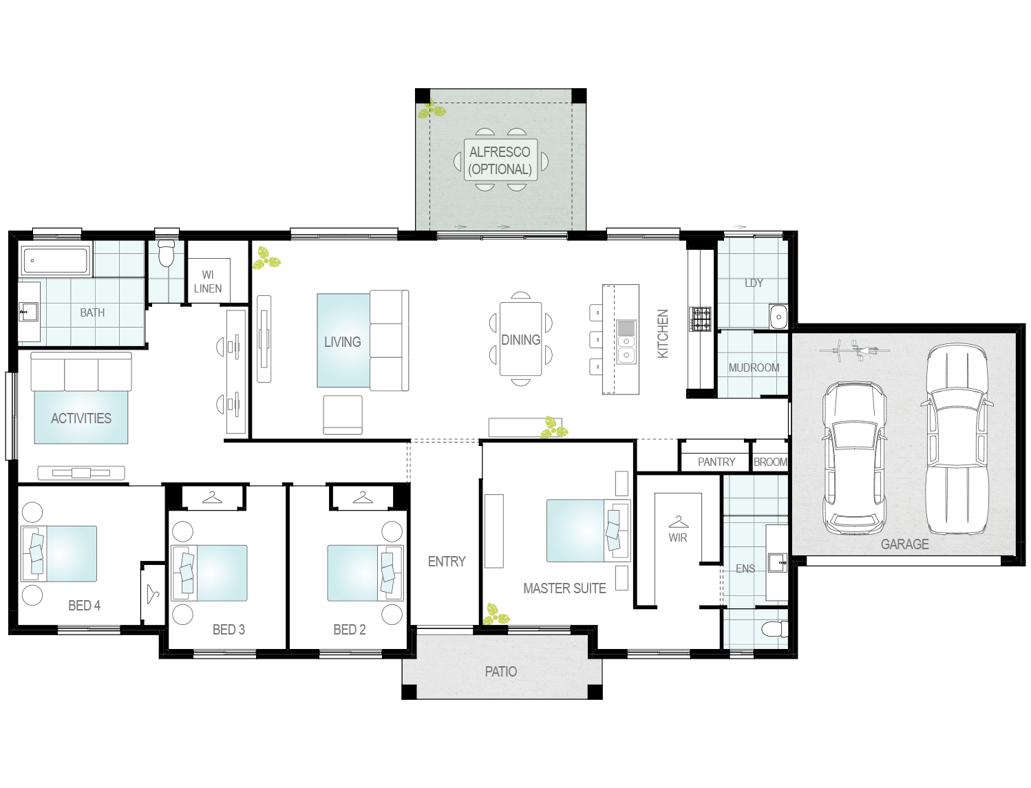 home design Evora standard floorplan lhs