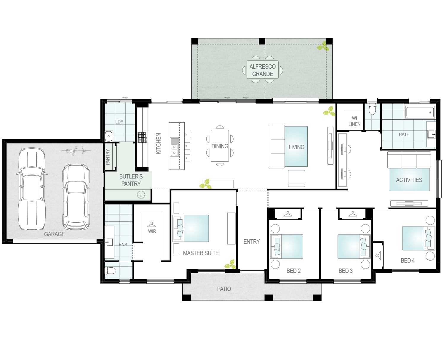 home design Evora upgrade floorplan lhs