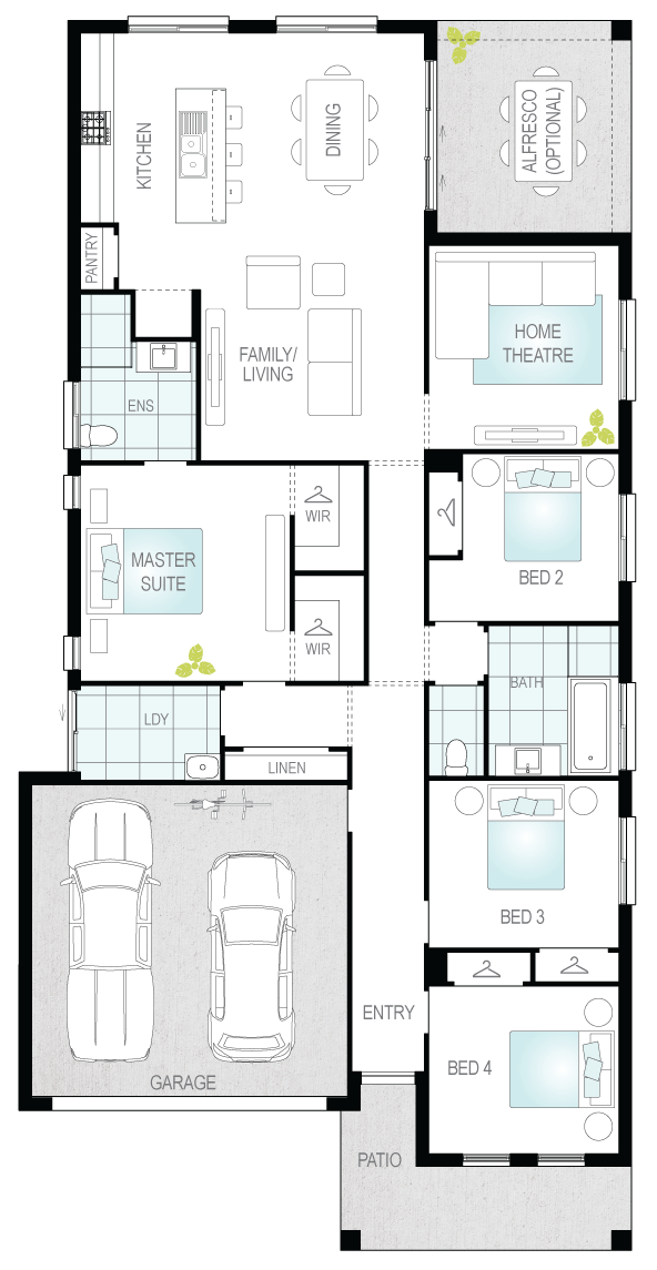 Vilena- Single Storey Floor Plan- McDonald Jones