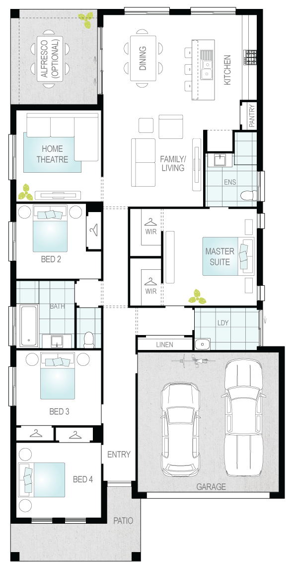 Vilena- Single Storey Floor Plan- McDonald Jones