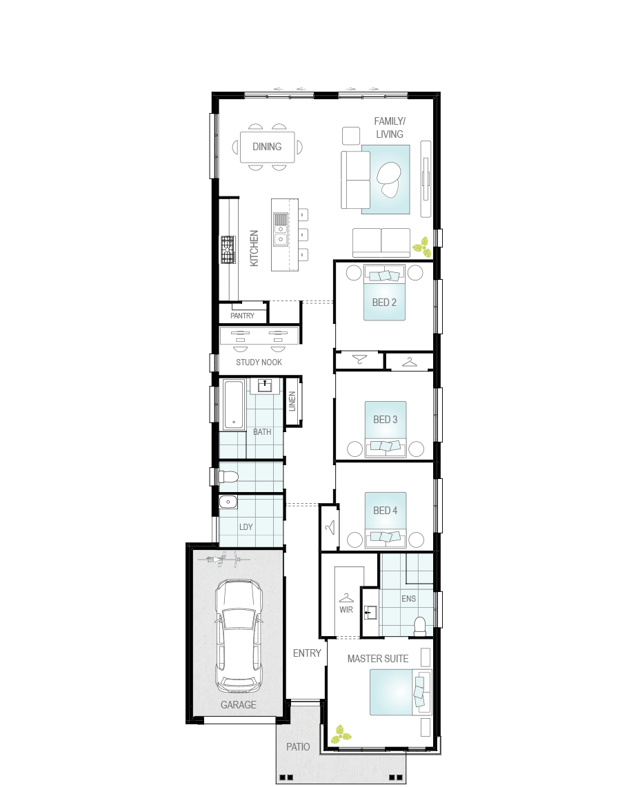 single storey home design ravello floorplan standard rhs