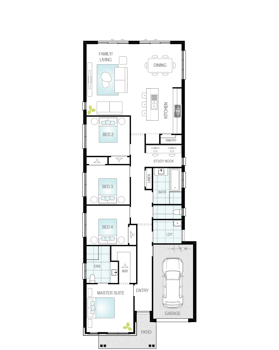 single storey home design ravello floorplan standard rhs